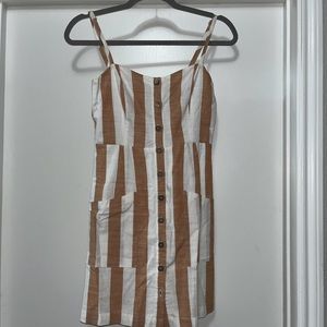 Forever 21 Dusty Pink and White Striped Sun Dress